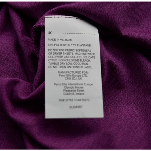 Callaway Womens XL Golf Polo Tank Solid Purple 1/4 Zip Stretch Opti-Dri Cooling - Picture 9 of 12